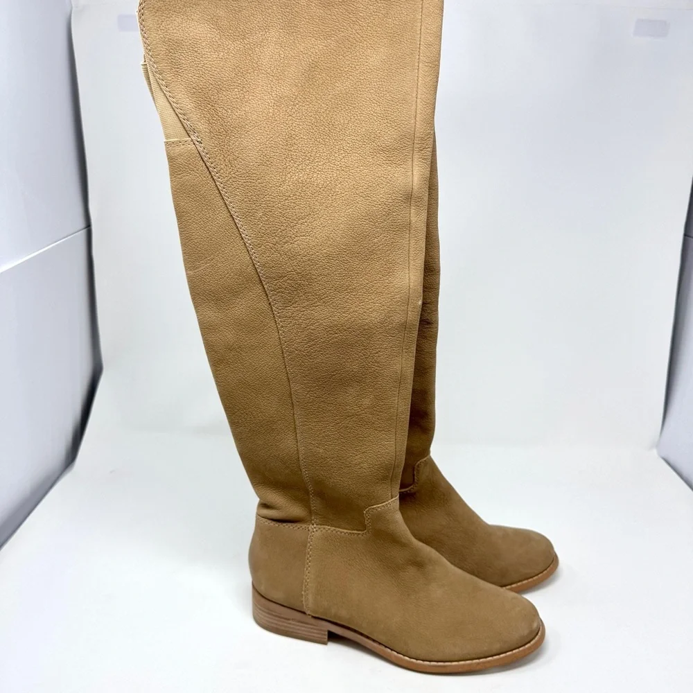 Lucky Brand Havaso Tan Over the Knee Leather Boots